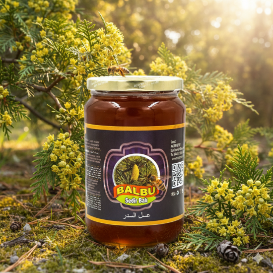 Yüksek rakımlı dağlardaki sedir ağacı ormanından elde edilen doğal salgı balı GR
