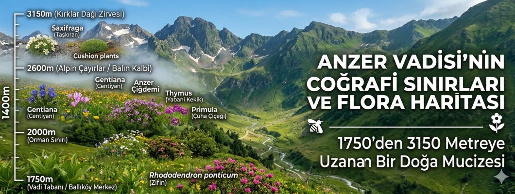 Anzer Vadisi Coğrafi Sınırları ve 500+ Çeşit Çiçek Florası Anzer Vadisi Coğrafi Sınırları ve 500+ Çeşit Çiçek Florası
