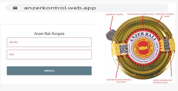 Anzer Balı doğrulama ekranı